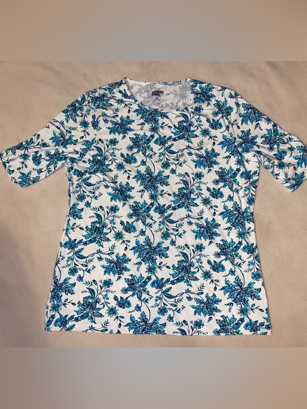 Lands' End Floral Rash‎ Guard